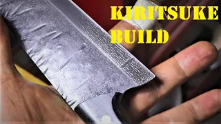 Making a Custom Hammer Pattern Japanese Kitchen Knife (Kiritsuke)