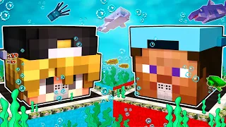 Noob vs PRO: Su ALTINDA En GÜVENLİKLİ EV Yapı KAPIŞMASI.. -Minecraft
