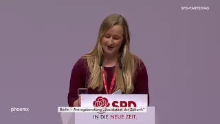 Sozialstaat der Zukunft: Stefanie Minkley auf dem SPD-Parteitag am 07.12.19