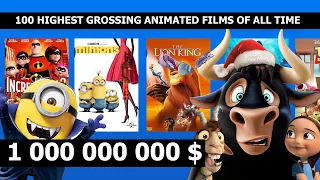 HIGHEST GROSSING COMPARISON: 100 HIGHEST GROSSING ANIMATED FILMS OF ALL TIME