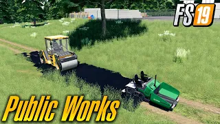 NEW VOLVO DD-105 ROAD COMPACTOR 🚧 PUBLIC WORKS 🚧 FS19 TCBO MCE MAP FARMING SIMULATOR 19