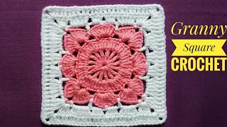 Granny Square/Cuadrado Tejido a Crochet paso a paso/Cómo tejer cuadrado a ganchillo/Crochet Patterns