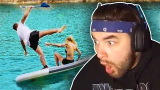 KingWoolz Reacts to 10 SCARY Fishing Videos CAUGHT ON CAMERA!! (w/ BadBlando)