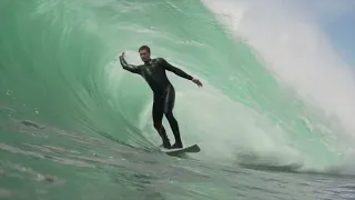 kelly & friends surfing Tasmania