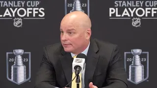 Jim Montgomery Doesn't have "much regret" on How Bruins Series w/ Panthers Went | Bruins Postgame