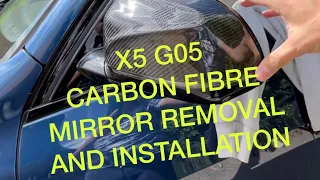 X5 G05 CARBON FIBRE MIRROR COVER CAPS REMOVAL AND INSTALLATION