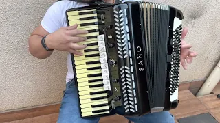 (17500) Acordeon Sano Quarta de voz 120 baixos Polifônica Italiana(música Cavalo Preto )