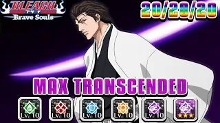 MAX TRANSCENDED 20/20/20 FIERCE BATTLE AIZEN SHOWCASE WITH BEST BUILDS! Bleach Brave Souls