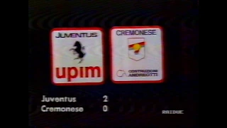 Juventus - Cremonese 2-0 (27.10.1991) 8a Andata Serie A.