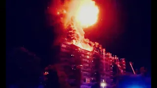 Explosion! Feuerball bei Hochhaus-Brand in Berlin #shorts