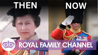 Trooping the Colour: Then & Now - Queen and King