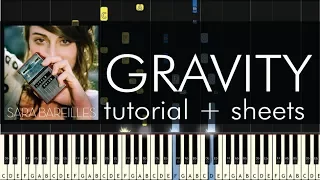 Sara Bareilles - Gravity - Piano Tutorial + Sheets