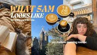 the most *crusty, dusty, realistic* 5am nyc barista morning routine ☕️