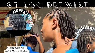 1 MONTH LOC UPDATE | First Retwist on Starter Locs | NEW GROWTH | 4c Hair | LOC JOURNEY