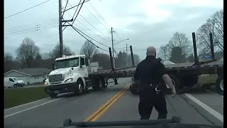 Truck Driver Stops Police Chase