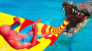 SPIDERMAN Water Ragdolls | GTA 5 Jumps/Fails Ep.69 (Euphoria Physics | Funny Moments | Ragdoll)
