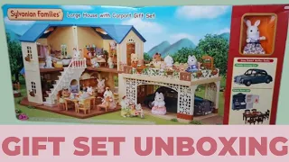 Large House with Carport Gift Set Smyths Exclusive - Sylvanian Families Unboxing (Calico Critters)