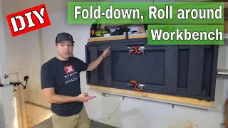 DIY Fold-Down Workbench with Convenient Storage - The Ultimate Space-Saving Solution