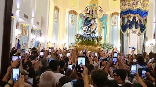 Bagnara Calabra MADONNA DI PORTOSALVO festa 2022. TRIONFALE RIENTRO  PROCESSIONE DI CORSA IN CHIESA.