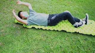 Inflatable Sleeping Mat with Built-in Pump