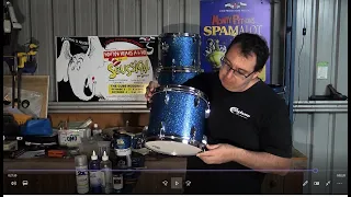 Drum Set Restoration Video (Holographic Glitter Finish) https://www.thedrummers.com.au/