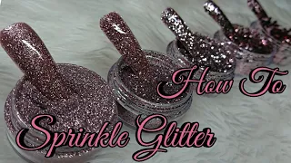 How to apply glitter to gel polish | Sugared Effect