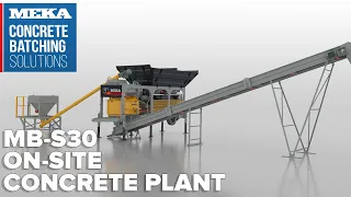 MEKA MB-S30 On-Site Type Concrete Plant Animation