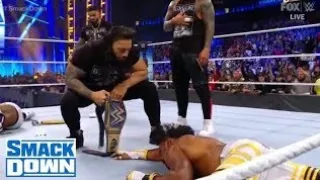 WWE SmackDown 5 November 2021 Highlights - Roman Reigns Destroy King Woods & Kofi Knee Bend Match