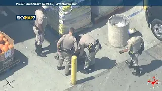 Chase suspect abandons truck, tackled by CHP officer after pursuit ends in Wilmington