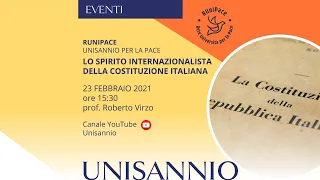 RUNIPACE: Lo spirito internazionalista della Costituzione italiana