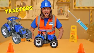 Tractor Toy for Kids | Handyman Hal uses Tractors