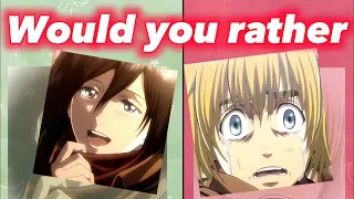 AOT WOULD YOU RATHER, but the STAKES GET HIGHER