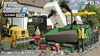 FINISHING CONSTRUCTION SITE - ASPHALTING THE ROAD | Public Work | Farming Simulator 22 | Episode 63