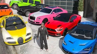 GTA 5 - Stealing Luxury Cars with Franklin! (Real Life Cars #02)