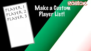 How to Make a Custom Player List in 15 Minutes | ROBLOX Studio
