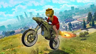 EL ÚLTIMO EXPLOTA CON LA MOTO VOLADORA!! - GTA V ONLINE