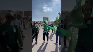 Saudi Arabian fans celebrate vs Argentina