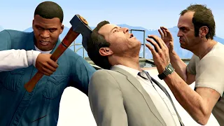 GTA V PC Franklin Kills Trevor And Michael (Editor Rockstar Movie Cinematic Short Film)