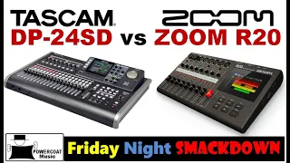 Tascam DP-24SD Digital Portastudio vs ZOOM R20