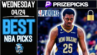 (7-2 RUN 🔥) NBA PRIZEPICKS TODAY | 5 BEST PROP PICKS |WEDNESDAY| 04/24/2024 |BEST PROPS|NBA PLAYOFFS