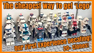 The Cheapest Way to get 'LEGO' Clones?? Our First Time Decaling LEGO!!!