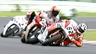 1994 [SB] Rd.8 2nd RACE  "波乱の第2ヒート 藤原儀彦 vs. 青木拓磨 トップバトルのS字コーナーで接触転倒  最終ラップのシケインで勝負に出た武石伸也”