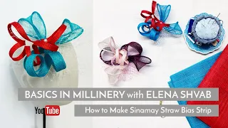 Basics in Millinery, How to Make Sinamay Bias Strip for #fascinator #tutorial #diy
