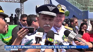 Desfile militar apresenta maior contingente dos últimos 10 anos