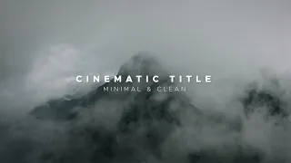 EASIEST Cinematic TITLE ANIMATION In 5 minutes in Premiere Pro 2021