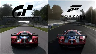 Gran Turismo 7 vs Forza Motorsport 7 | 2016 Ford GT Le Mans GTE Sound Comparison [#1]