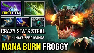 BRUTAL MANA BURN 10Min Diffusal Slark Insane Agility Buff with Froggy Aghanim Jump DotA 2