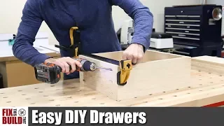Easy DIY Drawers with Pocket Screws | How to Make