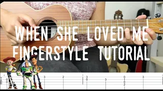 Fingerstyle Ukulele Tutorial - When she loved me - Sarah McLachlan (Disney's Toy Story 2) with tabs