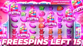 THE 5 SCATTER SUGAR RUSH BONUS BUY... (15 FREE SPINS)